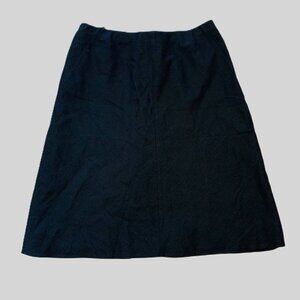 Marks & Spencer Black Linen Blend A‑Line Skirt Size 6 - Classic Minimalist Style